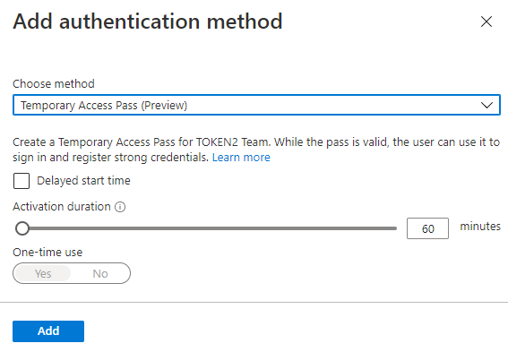 Office 365 - Protecting user accounts with FIDO2 keys (TAP method)