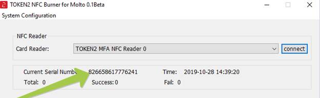 Token2 NFC Burner for Molto 0.1 - Windows App